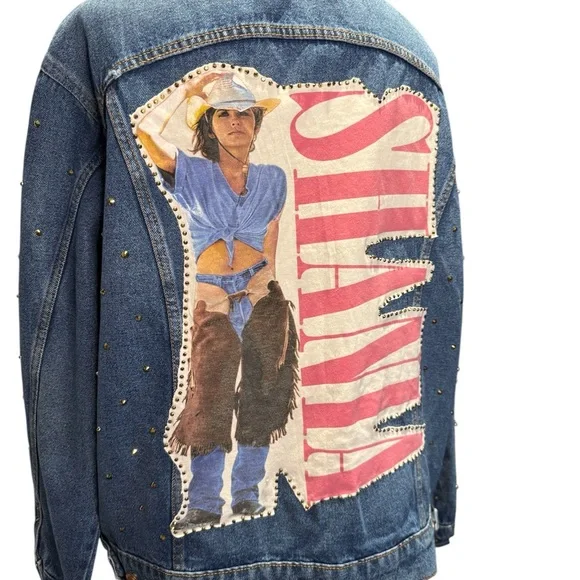 Custom Shania Twain Denim Jacket Rhinestone Western Country Concert Tour Y2K - Picture 6 of 7